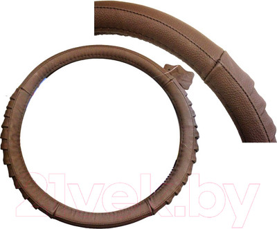 Оплетка на руль AVG 2045B / 310101 (кожа, коричневый)