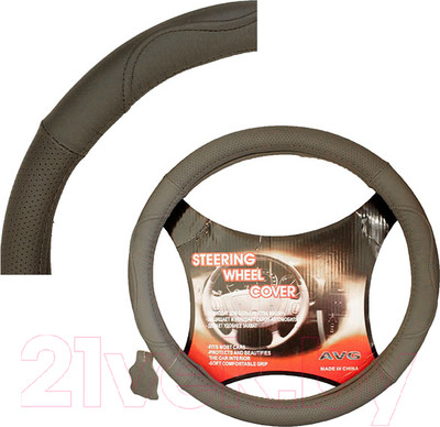 Оплетка на руль AVG B316 / 310248 (кожа, серый с перфорированными вставками)