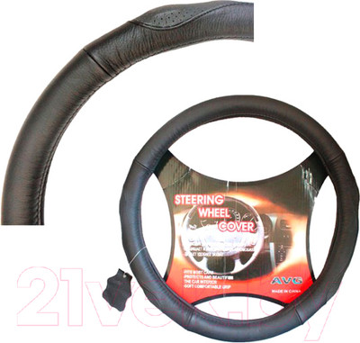 Оплетка на руль AVG B327 / 310255 (кожа, черный)