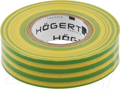 Изолента Hoegert PVC HT1P286 (желтый/зеленый)