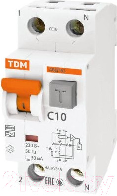 Дифференциальный автомат TDM SQ0202-0100