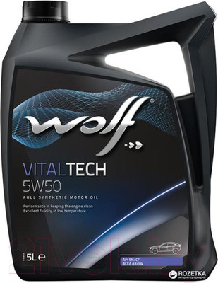 Моторное масло WOLF VitalTech 5W50 / 23117/5 (5л)