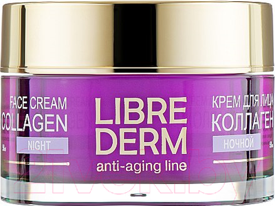 Крем для лица Librederm Коллаген ночной уменьшение морщин и восстановление упругости (50мл)