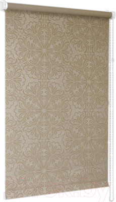 Рулонная штора Delfa Сантайм Металлик Принт СРШ-01 МД 7593 (48x170, темно-бежевый)