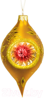 Елочная игрушка Грай Прожектор-сосулька золото Ф-108