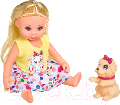 Кукла с аксессуарами Bondibon OLY с собачкой в прозрачном шаре / ВВ3884