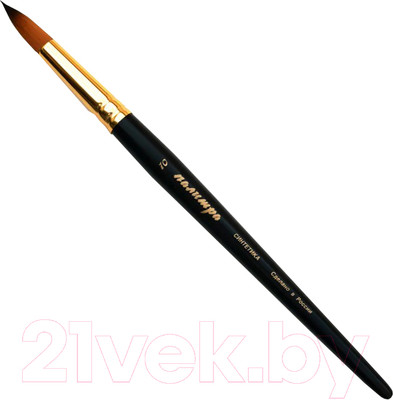 Кисть для рисования ПАЛИТРА Колонок круглая 10 / ЖS1-10.05Ж