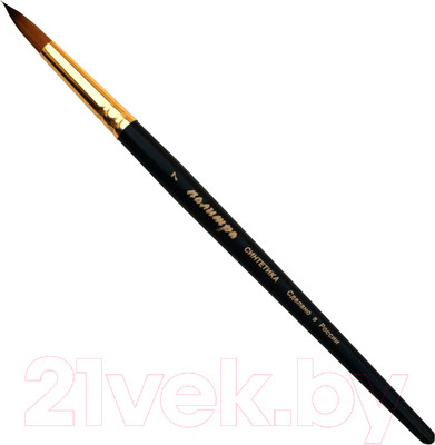 Кисть для рисования ПАЛИТРА Колонок круглая 7 / ЖS1-07.05Ж