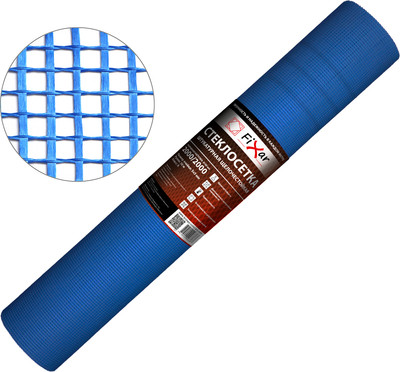 Стеклосетка Fixar Штукатурная ССШ-160 5х5мм / FIX-0006 (1х50м, синий)