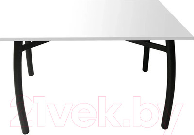 Обеденный стол Solt 120x80 (белый/ноги гнутые усиленные черные)