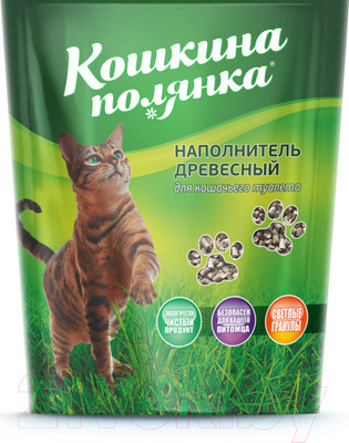 Наполнитель для туалета Кошкина Полянка Древесный / 0404 (10кг)