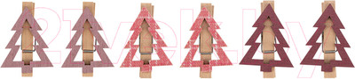 Набор прищепок декоративных Neon-Night Деревянные прищепки. Елочки / 504-032