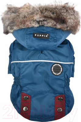Куртка для животных Puppia Brock с капюшоном / PAUD-JM1851-TE-XL (синий)