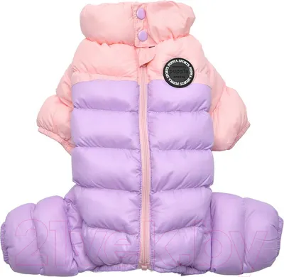 Комбинезон для животных Puppia Ultra Light Pastel / PAUD-JP1675-PK-S (розовый/сиреневый)
