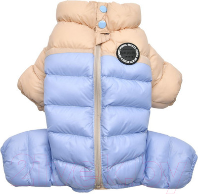 Комбинезон для животных Puppia Ultra Light Pastel / PAUD-JP1675-BE-L (бежевый/голубой)