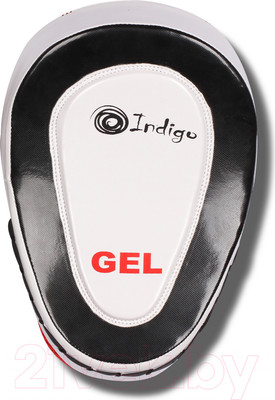 Боксерские лапы Indigo Sport 250045 (белый/черный)