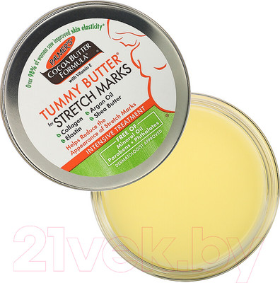 Косметическое масло для мам Palmers Tummy ButterJar твердое масло против растяжек (125мл)