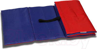Коврик для йоги и фитнеса Indigo Sport SM-043 (синий/красный)