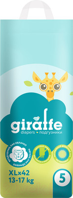 Подгузники детские Lovular Giraffe XL 13-18кг / 429196 (42шт)