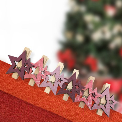 Набор прищепок декоративных Neon-Night Деревянные прищепки. Звездочки 504-034
