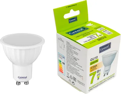 Лампа General Lighting GLDEN-MR16-7-230-GU10-3000 / 660314
