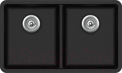 Мойка кухонная Aquasanita Arca SQA200601 (черный металлик)