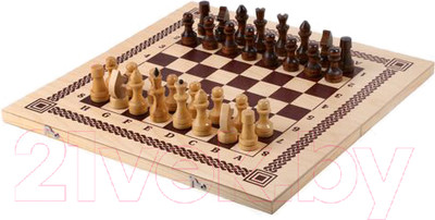 Набор настольных игр Нескучные игры Шахматы, шашки, нарды 3 в 1 / ШК-1