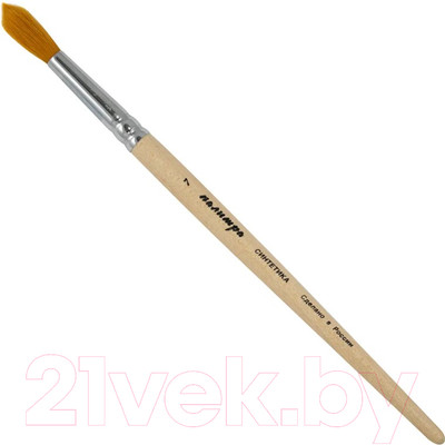 Кисть для рисования ПАЛИТРА Синтетика круглая 7 / ЖС1-07.00Б