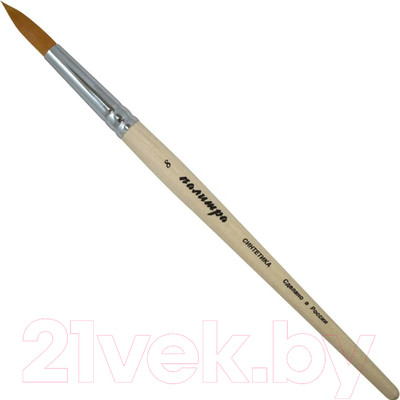 Кисть для рисования ПАЛИТРА Синтетика круглая 8 / ЖС1-08.00Б