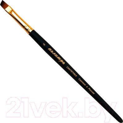 Кисть для рисования ПАЛИТРА Синтетика скошенная 8 / ЖS6-08.05Ж