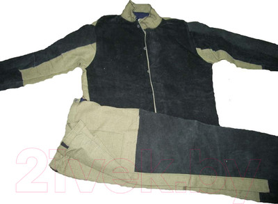 Комплект рабочей одежды Русская кожа Брезентовый со спилком утепленный (р-р 44-46/170-176)