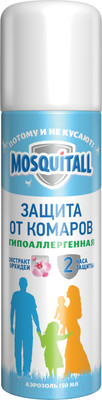 Аэрозоль от насекомых Mosquitall Гипоаллергенная защита от комаров (150мл)