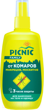 Спрей от насекомых PICNIC Family от комаров (120мл)