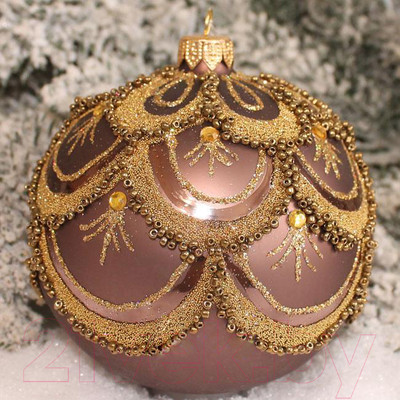 Шар новогодний Orbital Шар Д-338 / 200-067-2 (8см, какао)