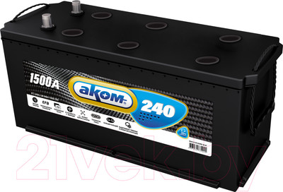 Автомобильный аккумулятор AKOM 6СТ-240 Евро+EFB / 6СТ-240L 3 (240 А/ч)