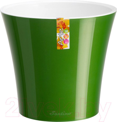 Кашпо Santino Arte / АРТ 3.5 ЗЗ-Б (зеленое золото/белый)