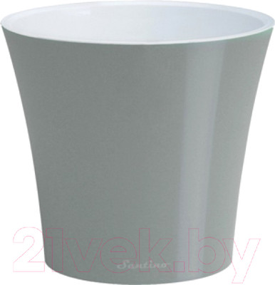 Кашпо Santino Arte / АРТ 3.5 МЕ-Б (металлик/белый)