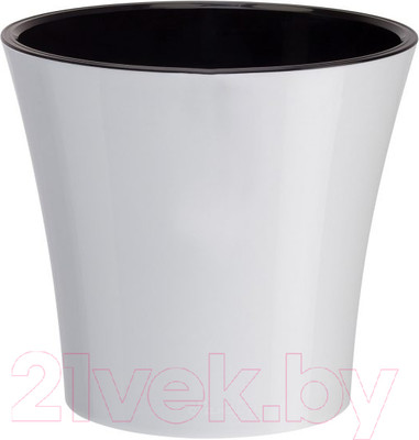 Кашпо Santino Arte / АРТ 0.6 Б-Ч (белый/черный)