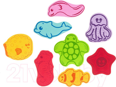 Набор стикеров для ванной Bondibon Морские обитатели / ВВ3477