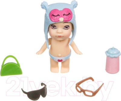 Кукла с аксессуарами Bondibon OLY в шапочке-ушанке с животным / ВВ3830