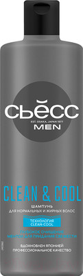 Шампунь для волос Сьёсс Men Clean & Cool для нормальных и жирных волос (450мл)
