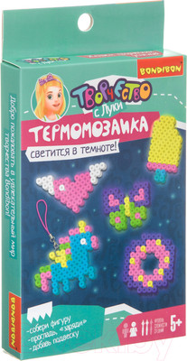 Развивающая игра Bondibon Термомозаика неоновая. Светится в темноте! / ВВ4551