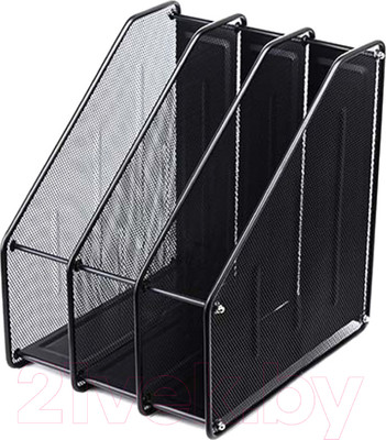 Лоток для бумаг Deli Тройной / 3039 (черный)