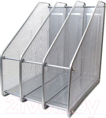 Лоток для бумаг Deli Тройной / 3039 (серебристый)