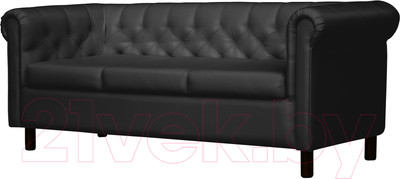 Диван Brioli Винчестер трехместный (L22/черный)