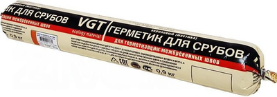 Герметик акриловый VGT Для срубов (900г, орегон)