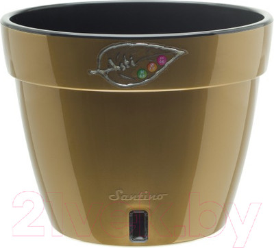 Вазон Santino Asti / AST25GLD/B двойной (золото/черный)