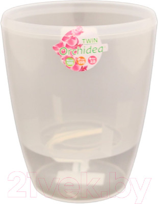Кашпо Santino Orchidea Twin / OTW13TRA (прозрачный)