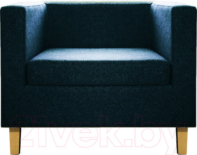 Кресло мягкое Brioli Билли Д (J17/темно-синий/опоры светлые)