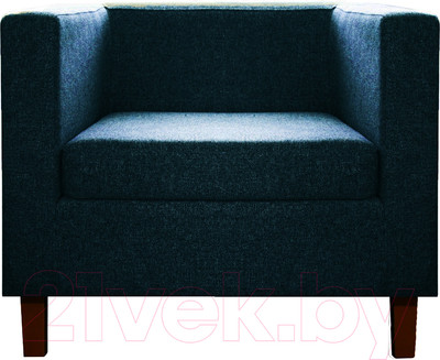 Кресло мягкое Brioli Билли Д (J17/темно-синий/опоры темные)